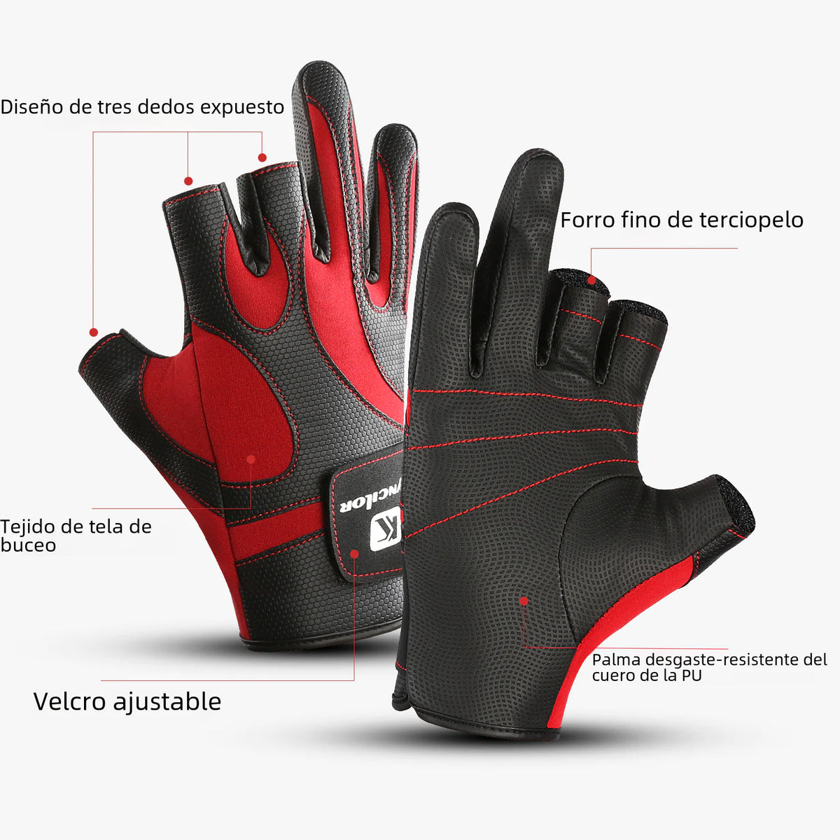 Winter Outdoor Three-Finger Fishing Gloves for Men and Women Mimarta