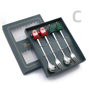 Christmas Cutlery Set: Festive Spoon and Fork Rieworkes