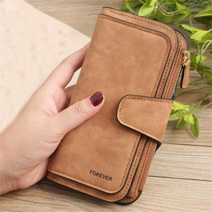 Wallet Brand Coin Purse Scrub Leather Women Wallet Money Phone Bag Female Snap Card Holder Ladies Long Clutch Carteira Feminina Rieworkes