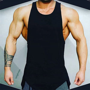 Men's Athletic Gym Fitness Tank Top - Solid Sleeveless Vest Rieworkes