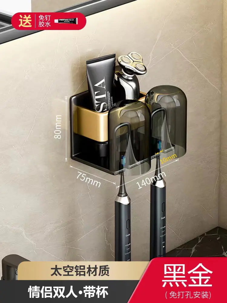 Wall-Mounted Toothbrush and Cup Holder for Bathroom Mimarta