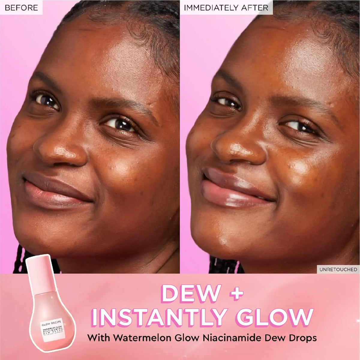 Glow Recipe Watermelon Glow Niacinamide Dew Drops Face Serum - Hydrating Hyaluronic Acid Skincare Serum, Makeup Primer & Liquid Highlighter for Dewy, Glowing Skin - Brightening Face Serums (40ml) 1.35 Fl Oz (Pack of 1) Gray Rieworkes