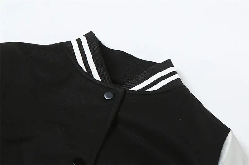 Metallic Cropped Varsity Jacket Rieworkes