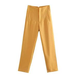 Chic Office Lady Straight Pants Rieworkes