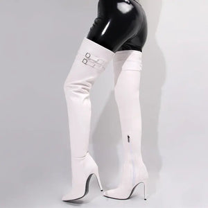Thigh High Boots Leather Stiletto Heels Rieworkes