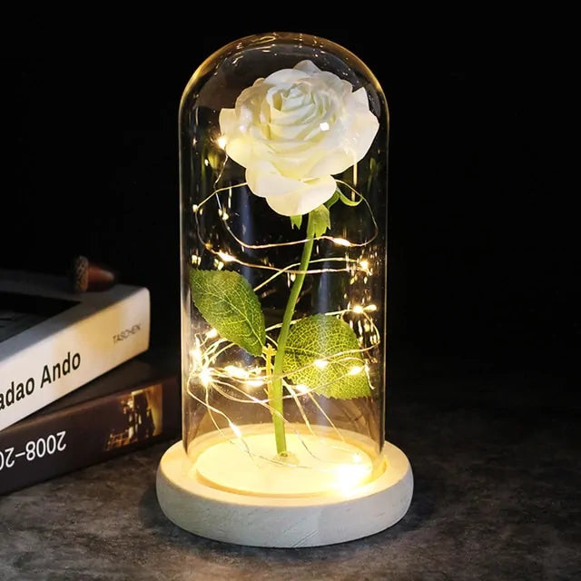 Enchanted Glass Rose Decoration Rieworkes