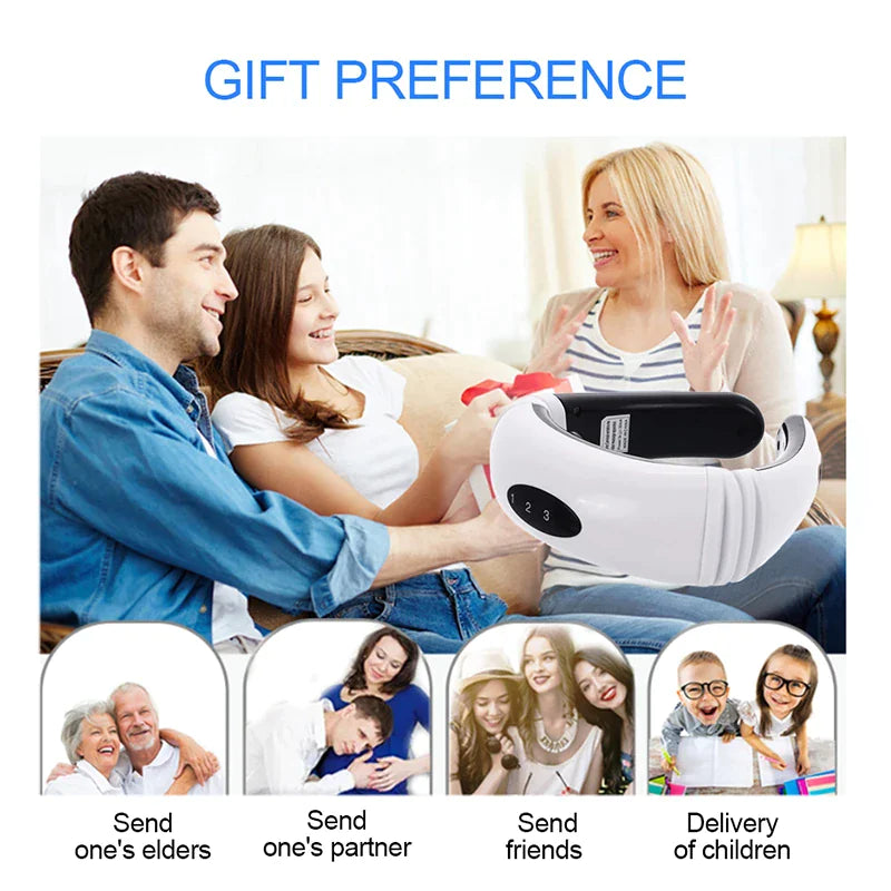 Electric Cervical Pulse Neck Massager Muscle Relax Massage Magnetic Therapy US Rieworkes