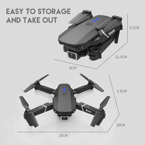 2023 New RC Drone With 4K HD Dual Camera WiFi FPV Foldable Quadcopter +4 Battery Mimarta