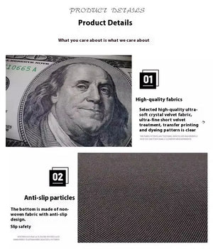Dollar Pattern Stain-Resistant Foot Mat Mimarta