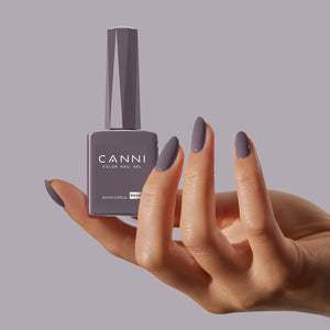 CANNI Grey Gel Nail Polish, 1Pcs Dark Grey Gel Polish Violet Brown Color Nail Polish Gel High Gloss Soak Off U V Gel Nail French Nail Manicure Salon DIY Rieworkes