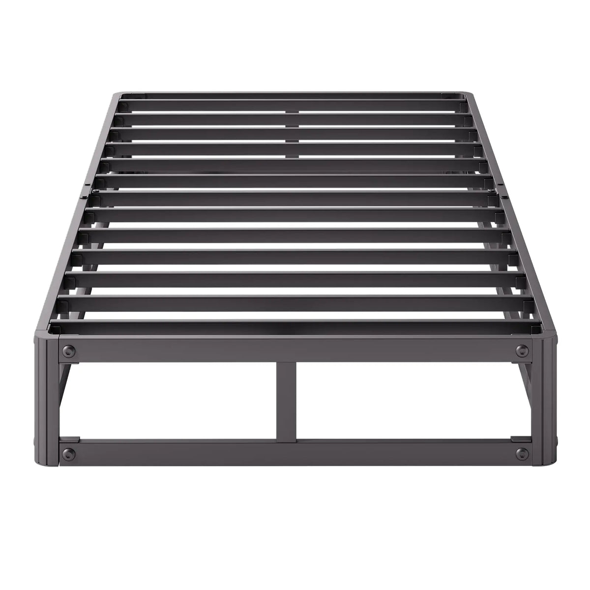 Askeld Twin Bed Box Spring 5 Inch High Low Profile Metal Bed Frame with Round-Corner Design Heavy Duty Steel Slat Support Mattress Foundation Noise Free Platform Base 3500lbs Max Weight Capacity Rieworkes