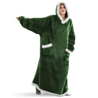 Couple Models Winter Hooded Pajamas and Blanket Set Mimarta