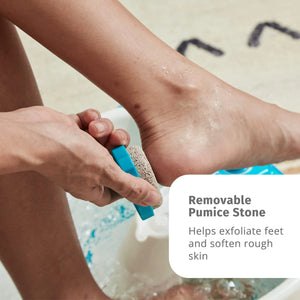 Homedics Bubble Mate Foot Spa, Toe Touch Controlled Foot Bath with Invigorating Bubbles and Splash Proof, Raised Massage nodes and Removable Pumice Stone Standard Rieworkes
