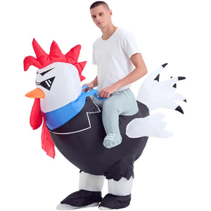Decalare Inflatable Costume For AdultsRide On Chicken Costume Halloween Costumes For Men/WomenFunny Blow up Costumes (Suit Rooster) Mimarta