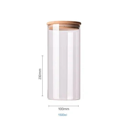 Bamboo-Covered Borosilicate Glass Food Storage Containers Rieworkes