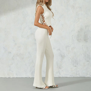 Ribbed Drawstring Top & Pants Set Rieworkes
