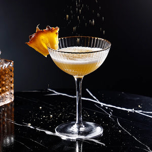 Cocktail Glass Goblet with Gold Rim Crystal Glass Cup Rieworkes