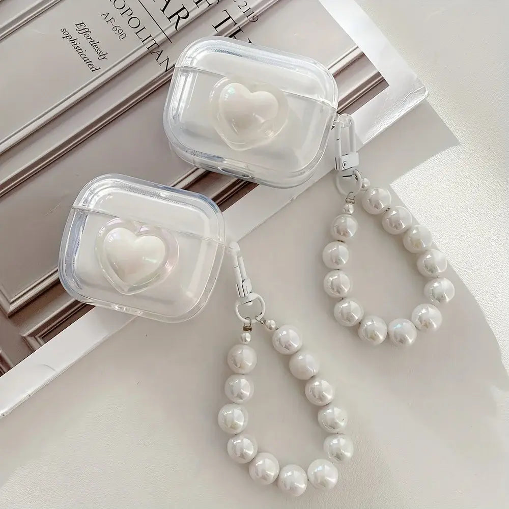 Transparent Headphone Case With Bead Bracelet Rieworkes