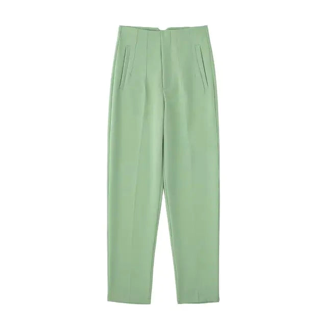 Chic Office Lady Straight Pants Rieworkes