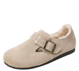 Chic Plush Leather Winter Shoes Rieworkes