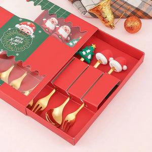Christmas Cutlery Set: Festive Spoon and Fork Rieworkes
