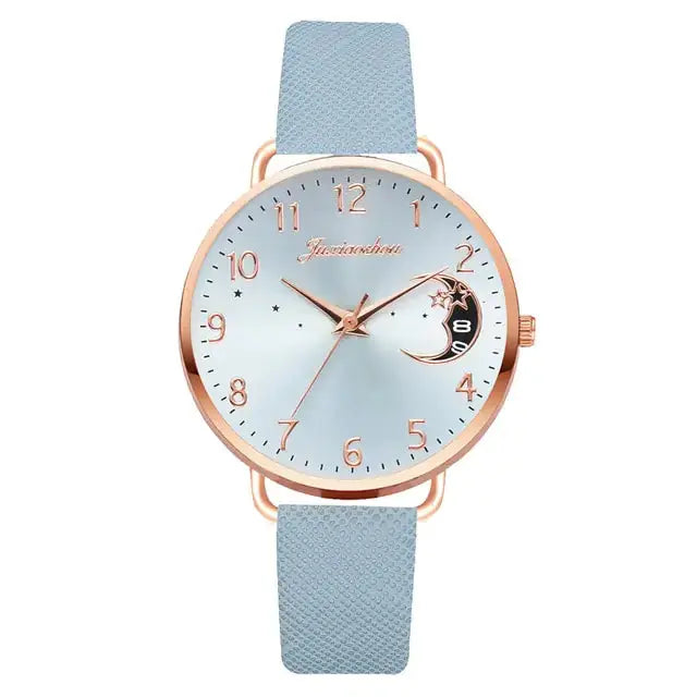 Moon Numbers Bracelet Watches Set Rieworkes