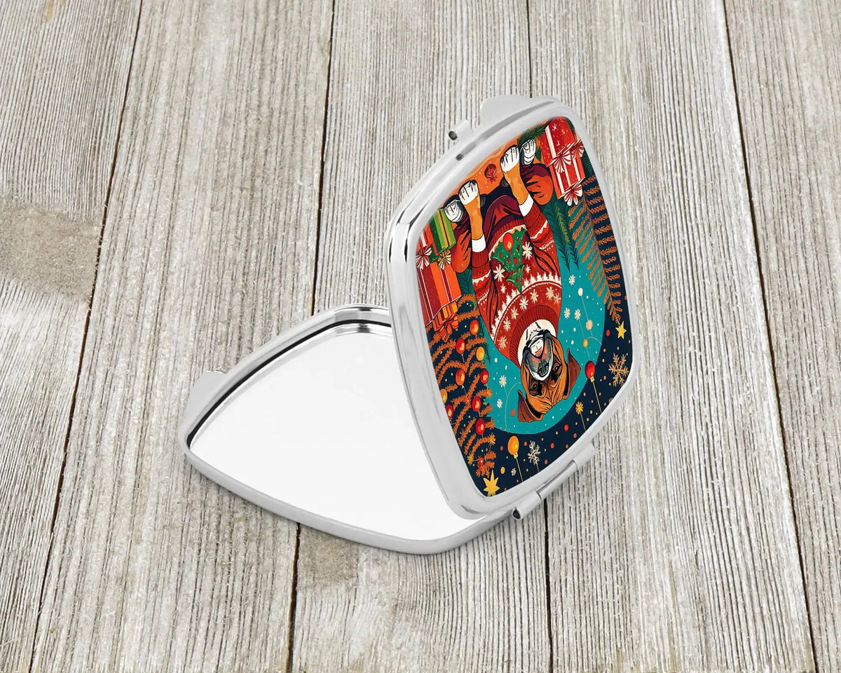 Boxer Christmas Compact Mirror Rieworkes