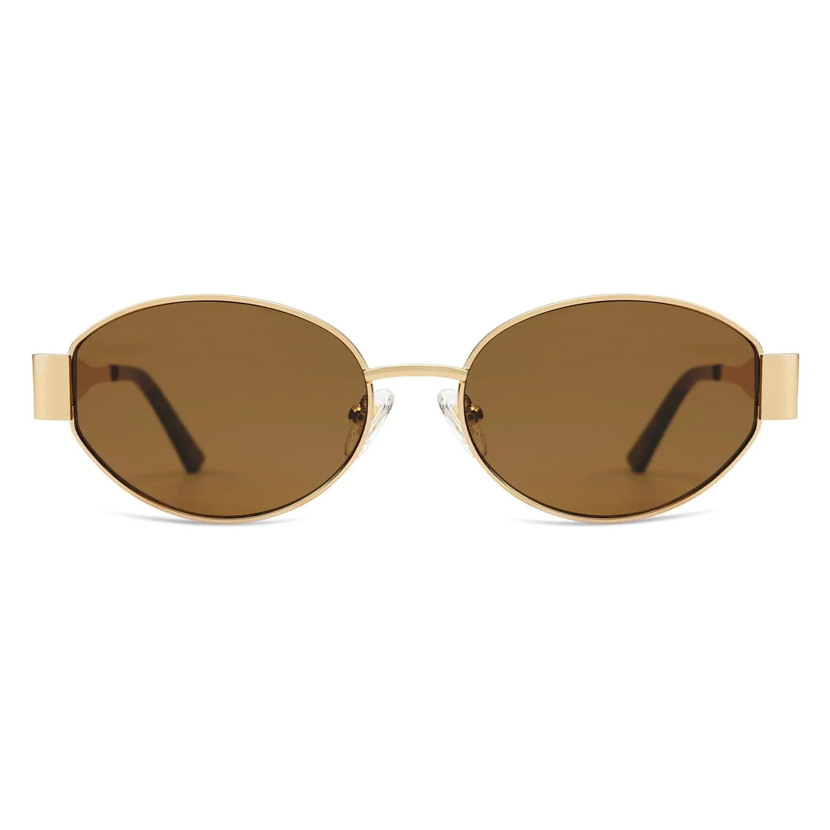 SOJOS Retro Oval Sunglasses for Women Men Trendy Sun Glasses Classic Shades UV400 Protection SJ1217 Gold/Grey Rieworkes