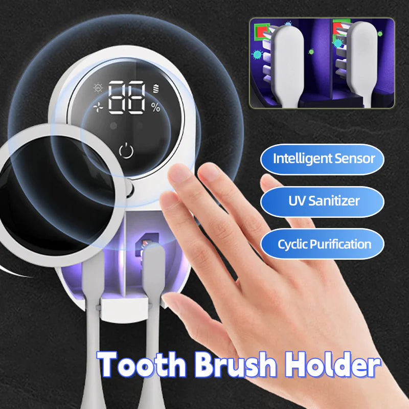 Toothbrush Holder with UV Sanitizer Rieworkes