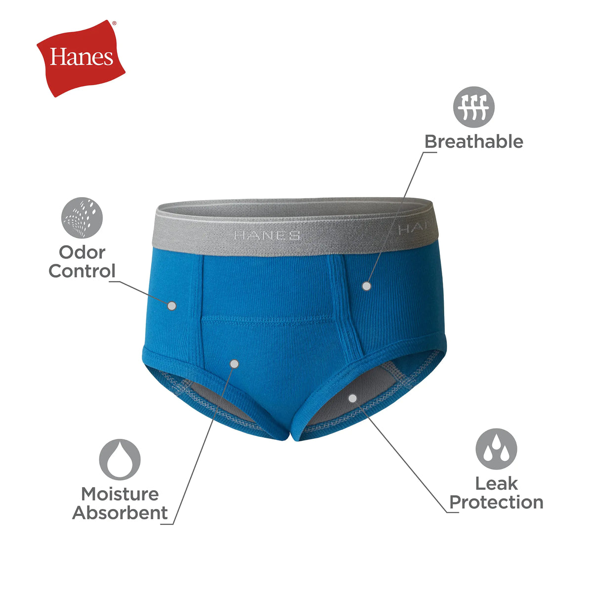 Hanes boys Potty Trainer Underwear 6-Pack 4T Briefs - Blue/Print Assorted - 6 Pack Rieworkes