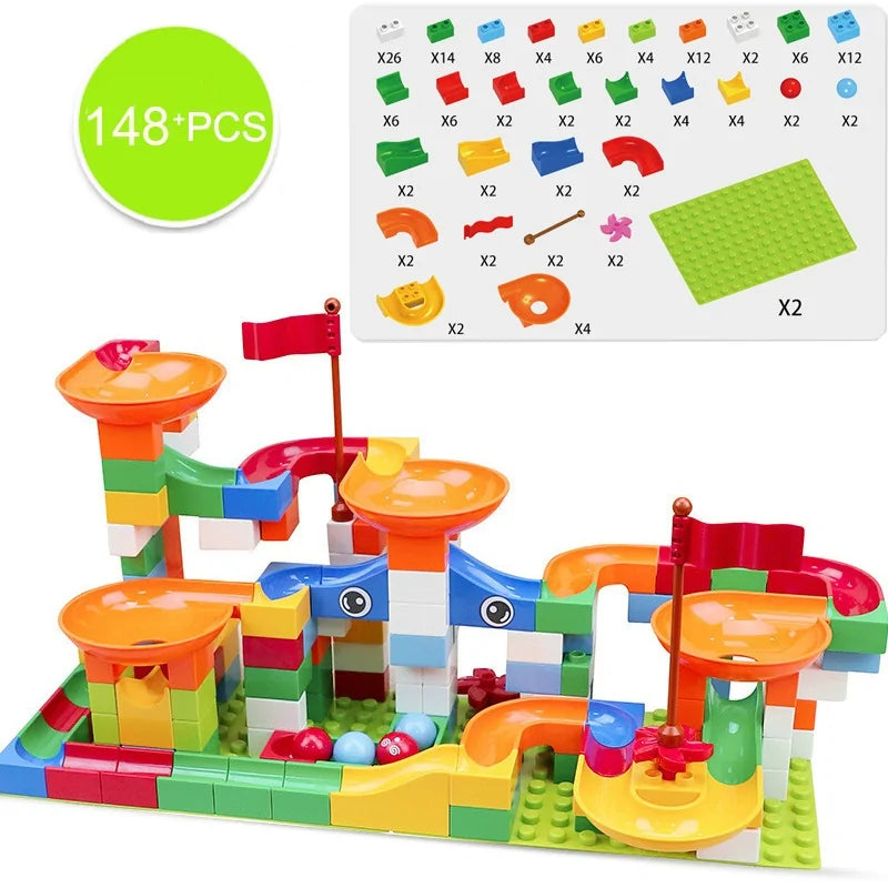 Marble Race Run Block Toys Rieworkes