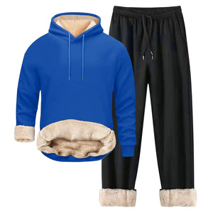 SUWBMHWE Womens Sweatsuits 2 Piece Set Mens Sweatsuit Sherpa Lined 2 Piece Sweatshirts Set Pullovers Fleece Sweatpants Winter Thermal Athletic Tracksuits Mimarta
