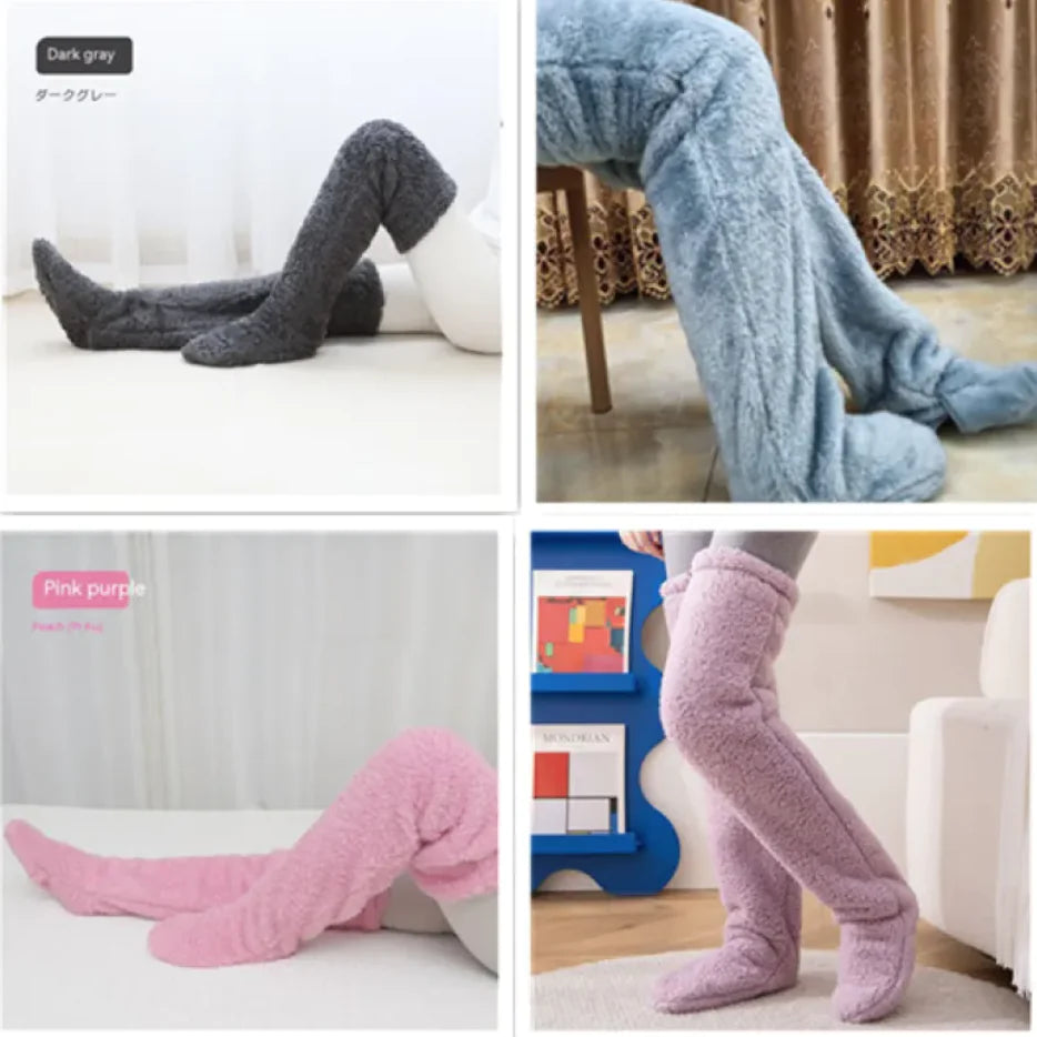 Fuzzy Over Knee High Winter Warm Socks Rieworkes