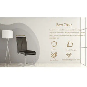 Modern Dining Chairs,PU Faux Leather High Back Upholstered Side Chair With C-shaped Tube Plating Metal Legs For Dining Room Kitchen Vanity Patio Club Guest Office Chair Set Of 2 Rieworkes