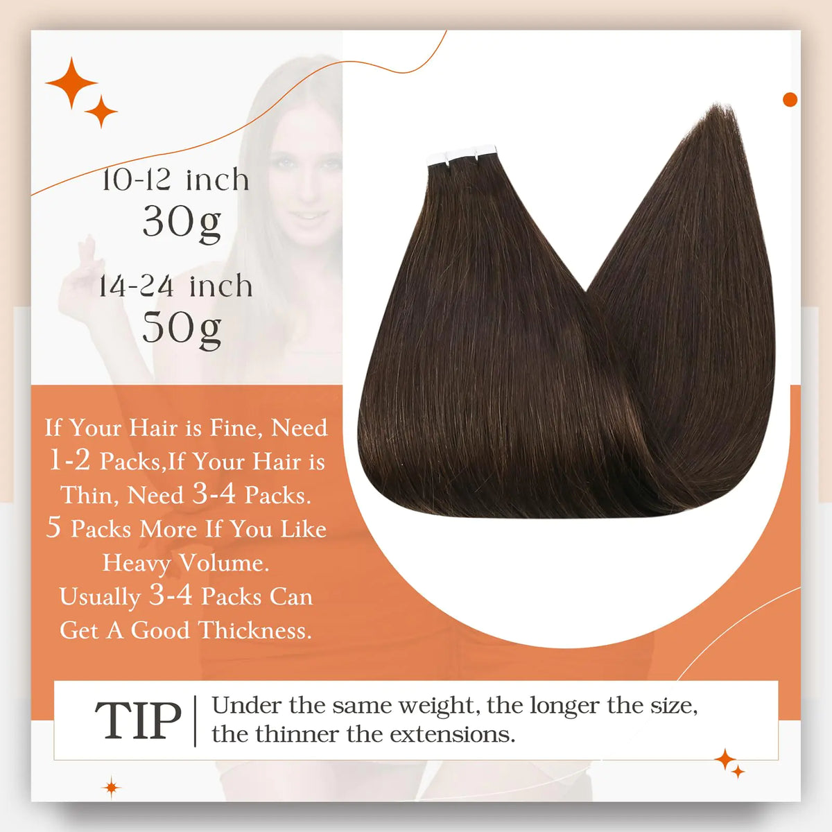 Full Shine Tape in Hair Extensions Remy Human Hair Invisible Skin Weft Color 2 Dark Brown Tape Hair Extensions Brazilian Hair 18 Inch 50 Gram Per Package 20 Pieces Seamless Human Hair Extensions # 2 Brown Rieworkes