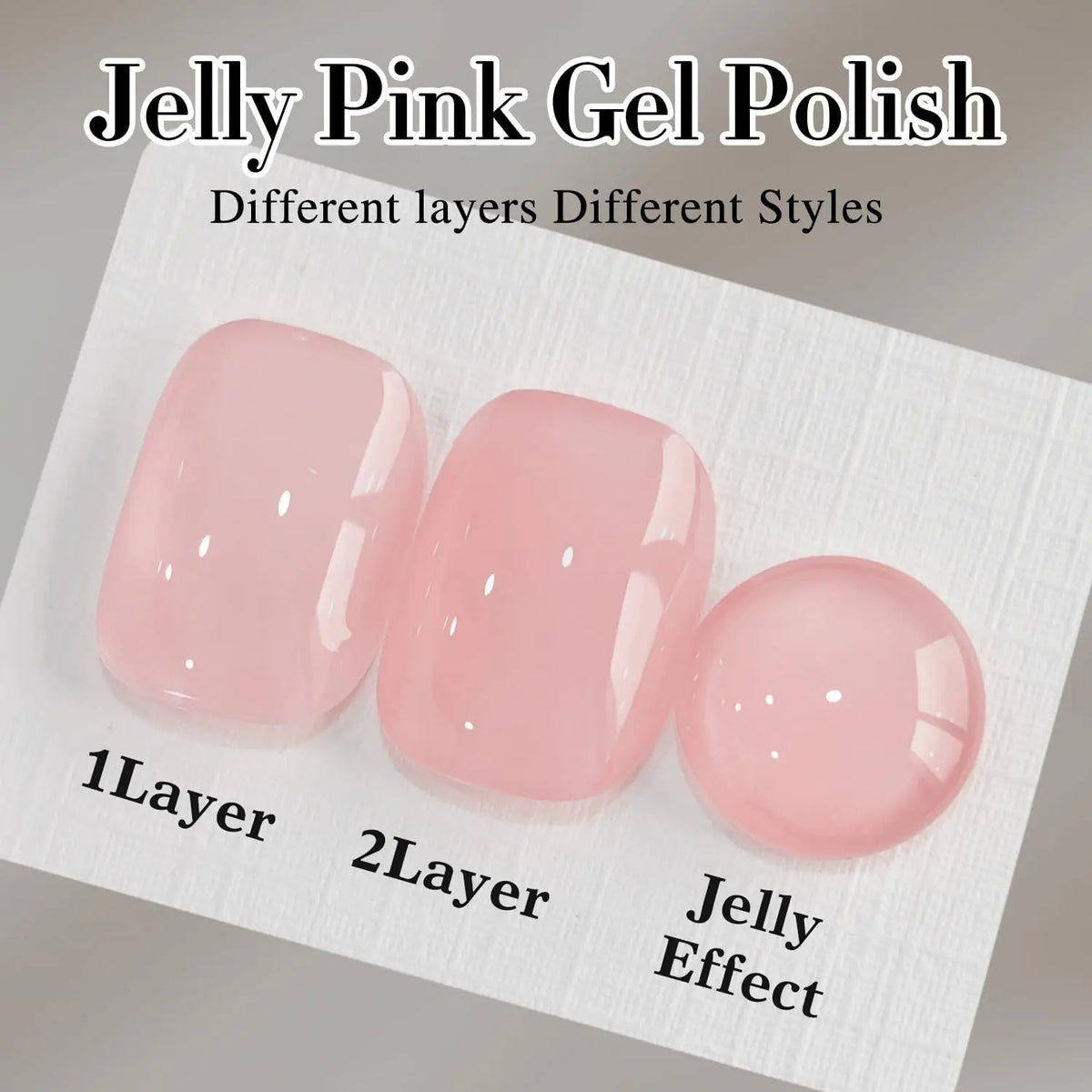 Double Rhythm Translucent Gel Polish Sheer Neutral Natural Light Milky Same Color Same Bottle 15ML Jelly Nail Polish Nail Art DIY at Home (Milky Rose Pink-A1380) Rieworkes