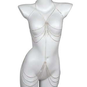 Luxury Rhinestone Geometric Butterfly Body Chain Mimarta