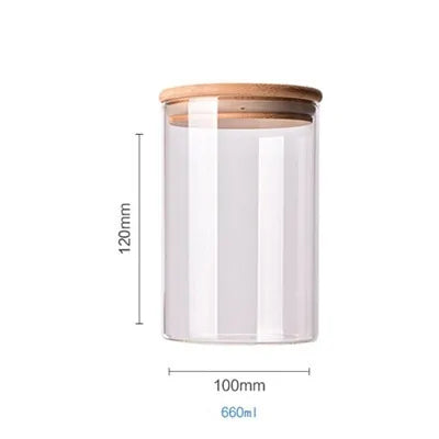 Bamboo-Covered Borosilicate Glass Food Storage Containers Rieworkes