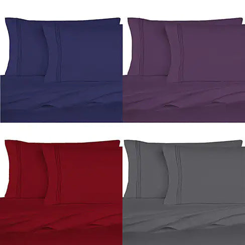 The Good Living Super Cool Micro Fiber Bed Sheets Set of 6 Rieworkes