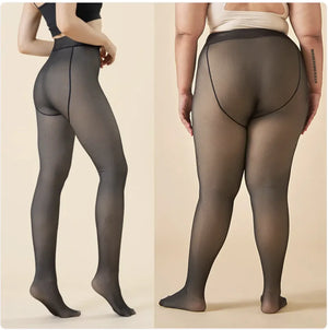 Women's Velvet Faux Transparent Pantyhose Rieworkes