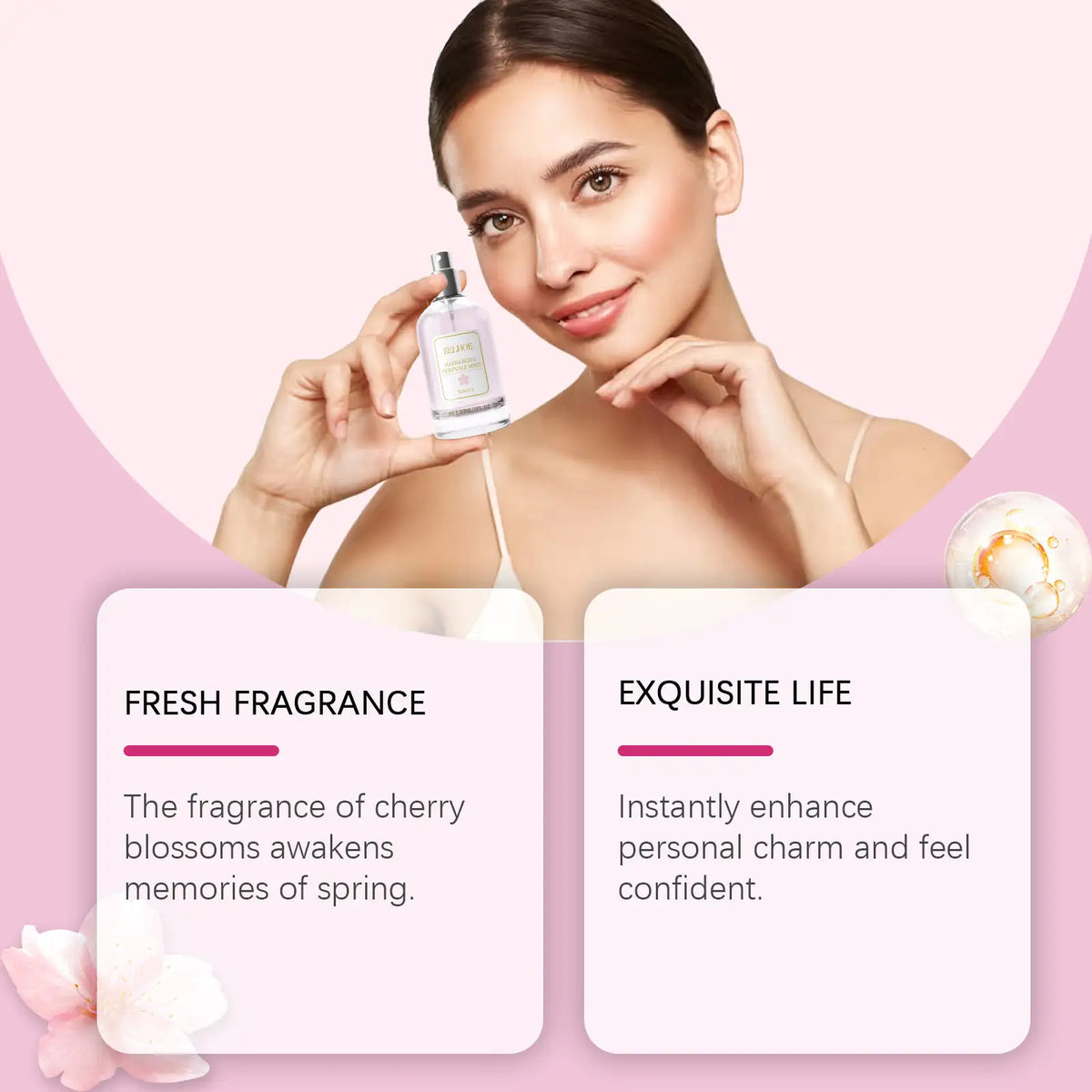 EELHOE Cherry Blossom Body Hair Eau De Parfum Spray Elegant Dating Atmosphere Natural Niche Eau De Parfum Spray Mimarta