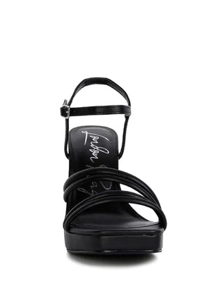Chunky Platform Strappy Heels Rieworkes