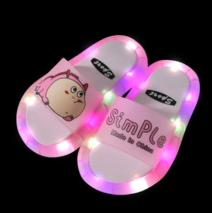 Glowing Dinosaur Cartoon Slippers for Kids Rieworkes