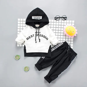 Boys' Fashion Hoodie and Long Pants 2-Piece Set Mimarta