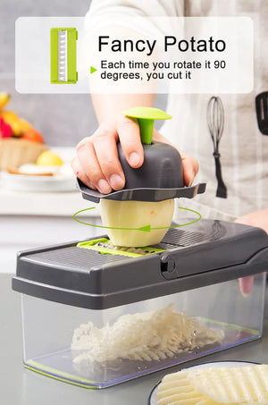 15-In-1 Vegetable Fruit Chopper Cutter Food Onion Veggie Dicer Slicer Kitchen Mimarta