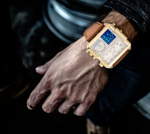 Luxury Sport Square Leather Watch Rieworkes