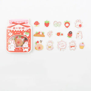 Cute Cartoon Animal & Fruit PVC Sticker Pack (45 pcs) Mimarta