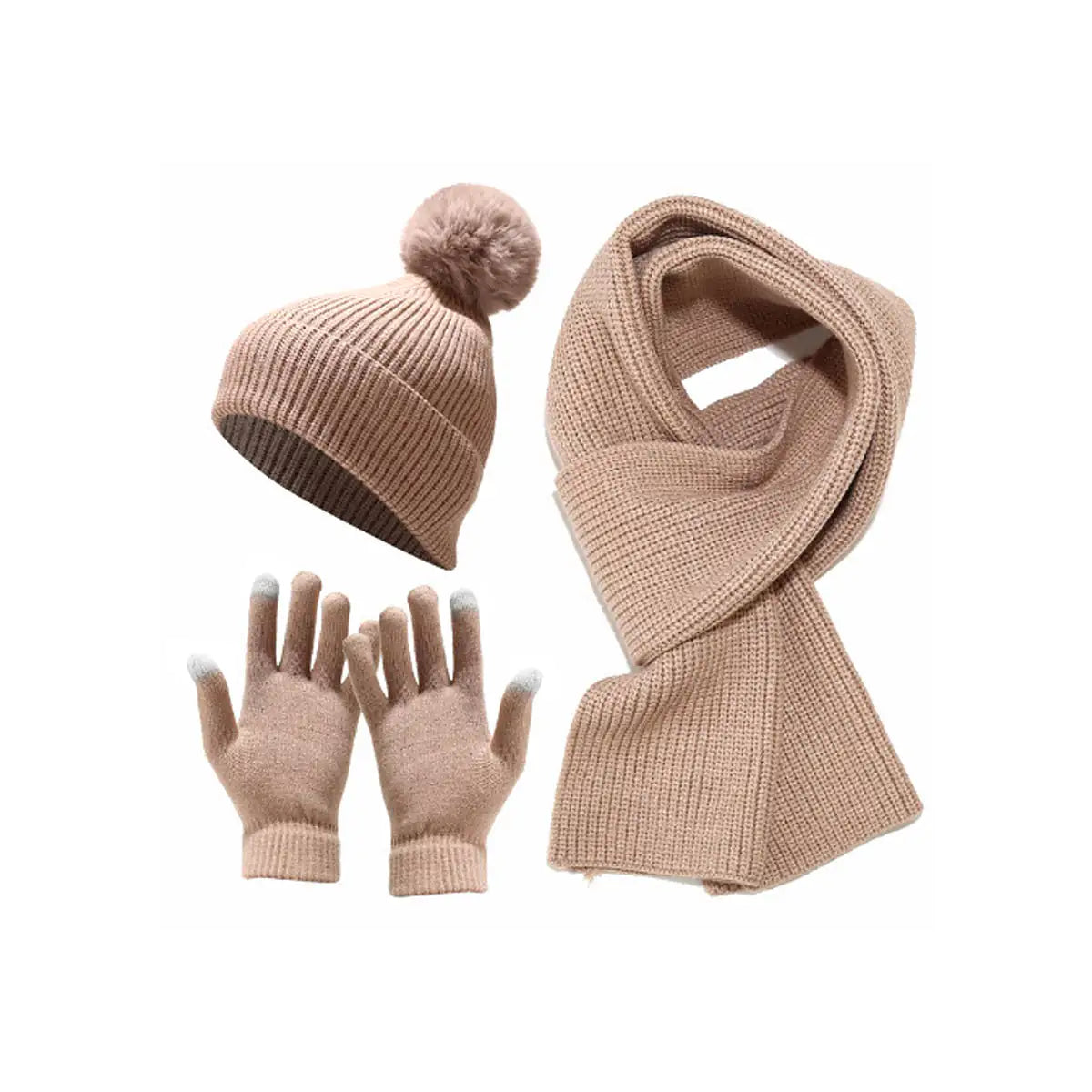 Cozy Winter 3 In 1 Scarf, Beany And Gloves Set Rieworkes