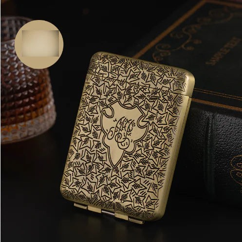 Luxury Vintage Engraved Cigarette Case for 16/20 Cigarettes Mimarta