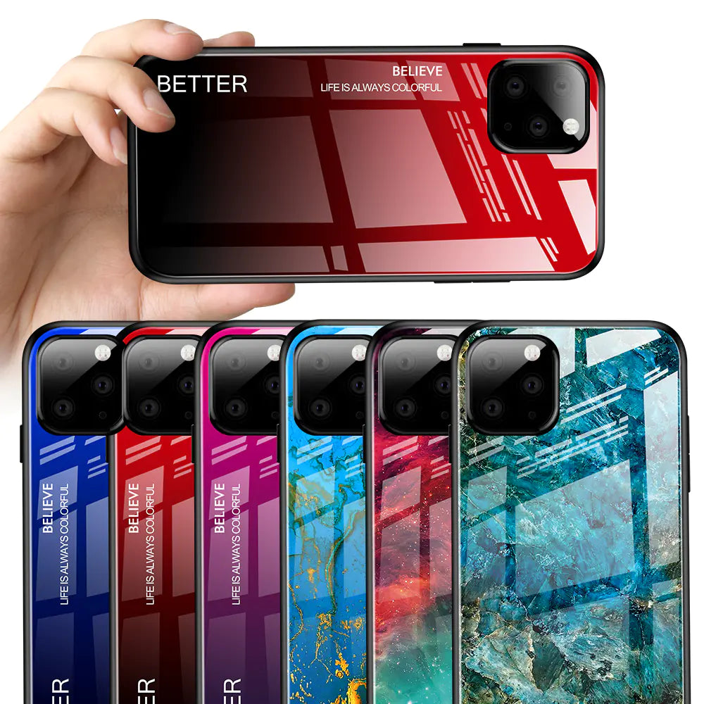 Gradient Glass Phone Case for iPhone 11 and XS Max Mimarta